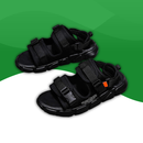 Sandales Orthopédiques Confort Supérieur avec Semelle Épaisse pour Homme noir