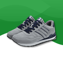 Baskets en Cuir Orthopédiques pour Hommes gris