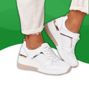 Sneakers Compensées Élégantes pour Femmes blanc