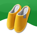 Chaussons Orthopédiques en Velours pour femmes jaune