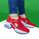 Baskets Orthopédiques de Marche pour les femmes.
 rouge