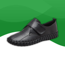 Mocassins Orthopédiques à Scratch au Style Rétro noir
