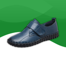 Mocassins Orthopédiques à Scratch au Style Rétro bleu