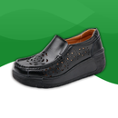 Mocassins Ajourés Orthopédiques pour Femme noir