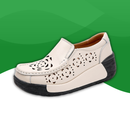 Mocassins Ajourés Orthopédiques pour Femme blanc
