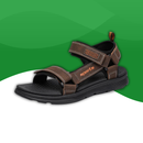 Sandales Aérées à Design Tissé Orthopédiques pour Hommes marron