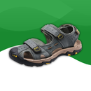 Sandales Orthopédiques en Cuir Véritable Respirantes pour Homme vert foncé