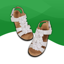 Sandales Orthopédiques Florales à Semelle Plateforme pour Femme blanc