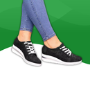 Sneakers Orthopédiques Compensées décontractés pour Femmes noir