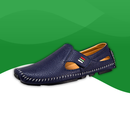 Chausson Style Mocassin Orthopédique en Bleu Marine pour Homme 47