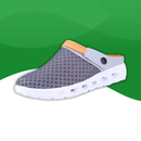 Chausson orthopédique style basket à lanière pour homme gris