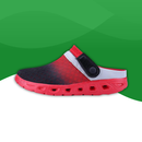 Chausson orthopédique style basket à lanière pour homme rouge