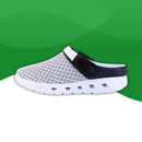 Chausson orthopédique style basket à lanière pour homme blanc