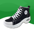 Baskets Montantes Orthopédiques à Plateforme pour Femme noir