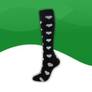 Chausettes de compression <br> Motif Coeur-39-42-noir et blanc-