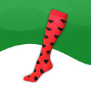 Chausettes de compression <br> Motif Coeur-39-42-Rouge-