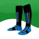 Chausettes de compression <br> Ski-40-45-Bleu et noir-