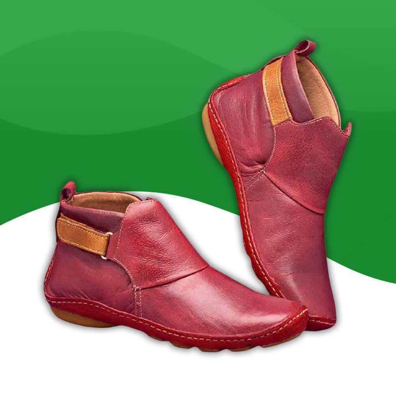 Chaussures Orthopédiques Élégantes de Style Vintage rouge