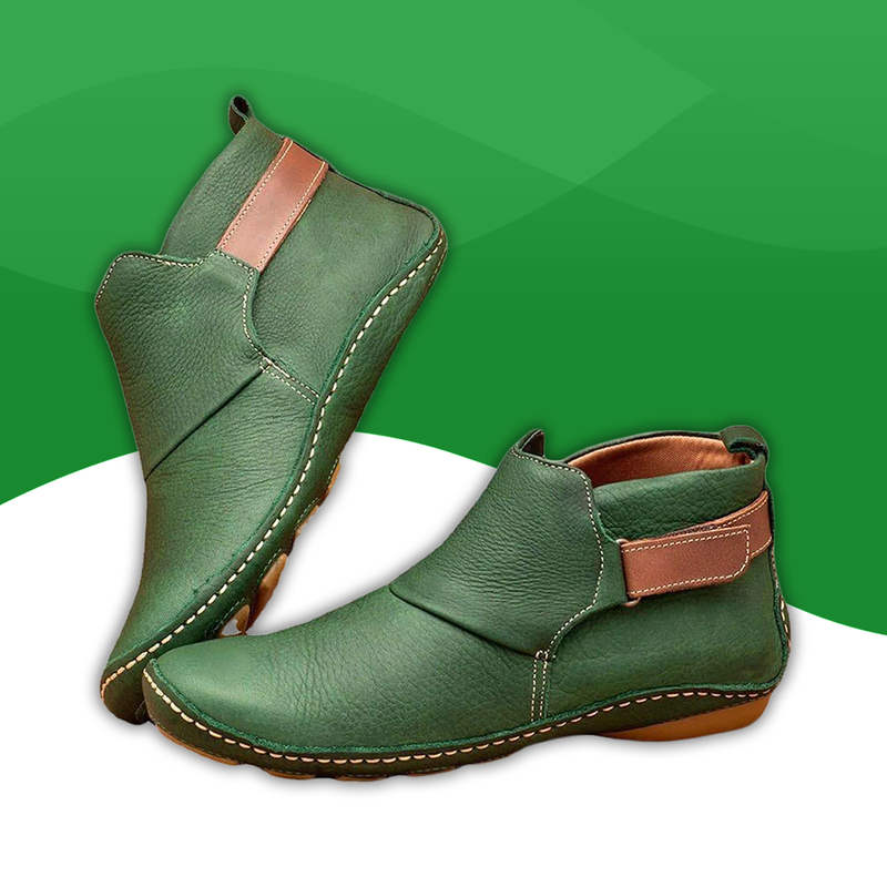 Chaussures Orthopédiques Élégantes de Style Vintage vert