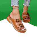 Claquettes Orthopédiques Vintage pour Femmes marron