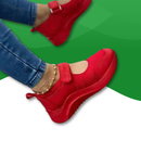 Baskets Orthopédiques Perforées pour Femmes
 rouge