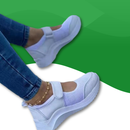 Baskets Orthopédiques Perforées pour Femmes
 blanc