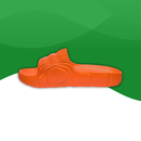 Tongs Texturées et Antidérapantes pour Hommes orange