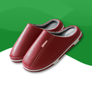 Chaussons Orthopédiques en Fourrure Douce Unisexes rouge