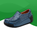 Mocassins Ajourés Orthopédiques pour Femme bleu