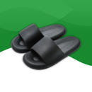 Tongs Orthopédiques Fluffy pour Femme noir