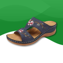Claquettes orthopédiques bleues à motifs floraux japonais pour femmes 42