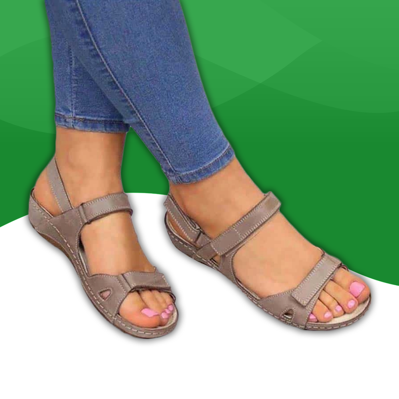 Sandales à Plateforme Ouvertes pour Femmes gris