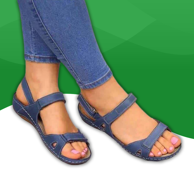 Sandales à Plateforme Ouvertes pour Femmes bleu