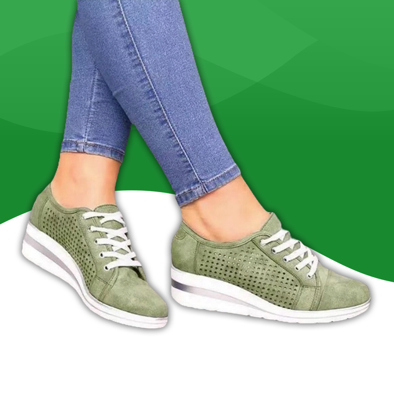 Sneakers Orthopédiques Compensées décontractés pour Femmes vert