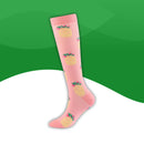 Chausettes de compression <br> Motif Imprimé-36-ananas et rose-
