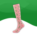 Chausettes de compression <br> Motif Imprimé-36-banane et rose-