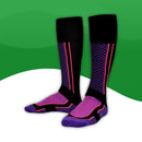 Chausettes de compression <br> Ski-33-39-Violet et noir-
