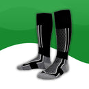 Chausettes de compression <br> Ski-40-45-Noir et gris-