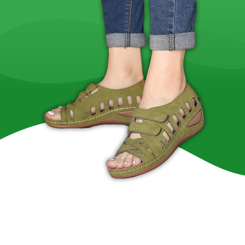 Sandales Orthopédiques <br> Femme Confort-35-Vert clair-