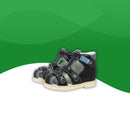 Sandales Orthopédiques Cuir <br> Enfant-21-Noir-