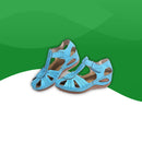 Sandales Orthopédiques Cuir <br> Femme-35-Bleu Ciel-